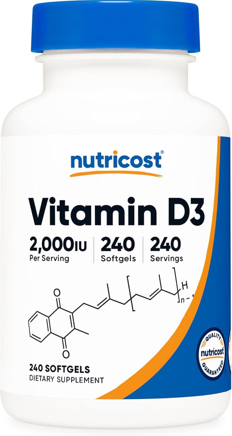 Nutricost Vitamin D3 2000 iu Softgels