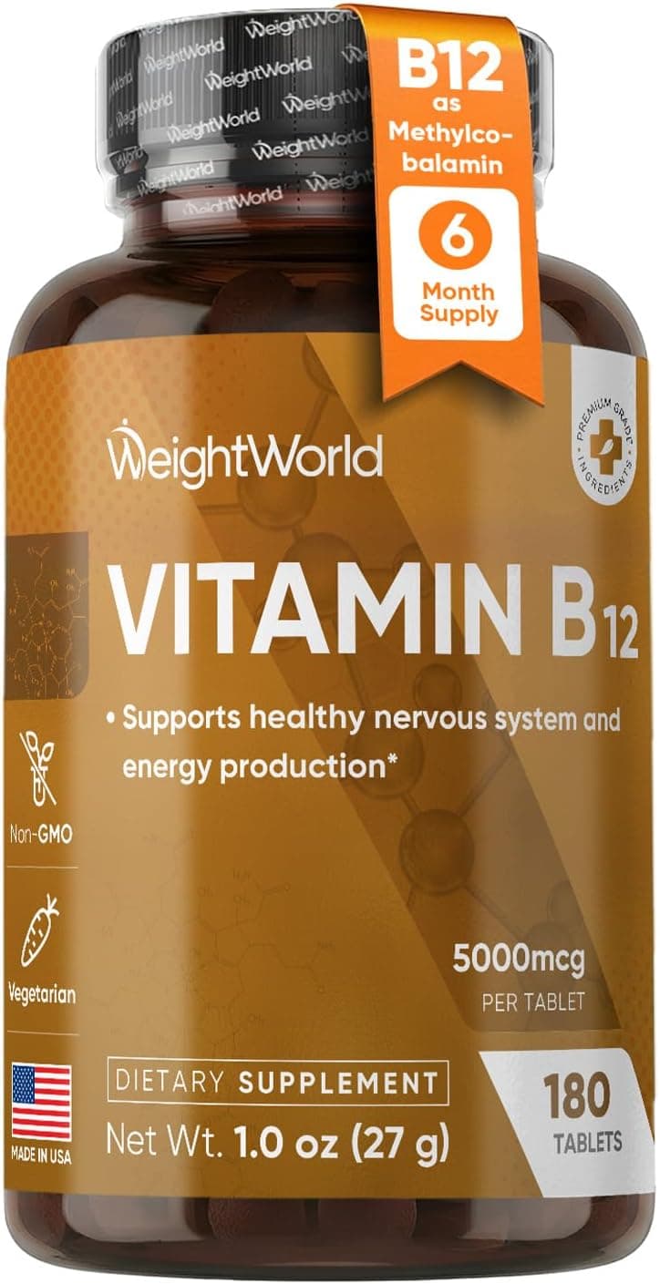 WeightWorld B12 Vitamin 5000mcg | 6-Month Supply | B12…