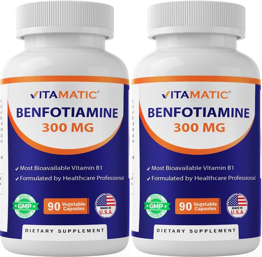 Vitamatic Benfotiamine 300 mg – Fat-Soluble Vitamin B1 – 90…
