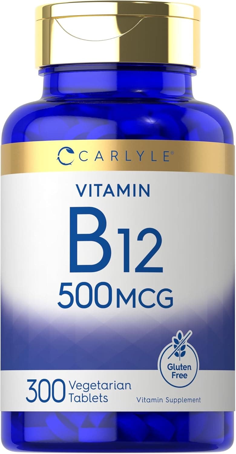 Carlyle Vitamin B-12 500mcg | 300 Tablets | Vegetarian