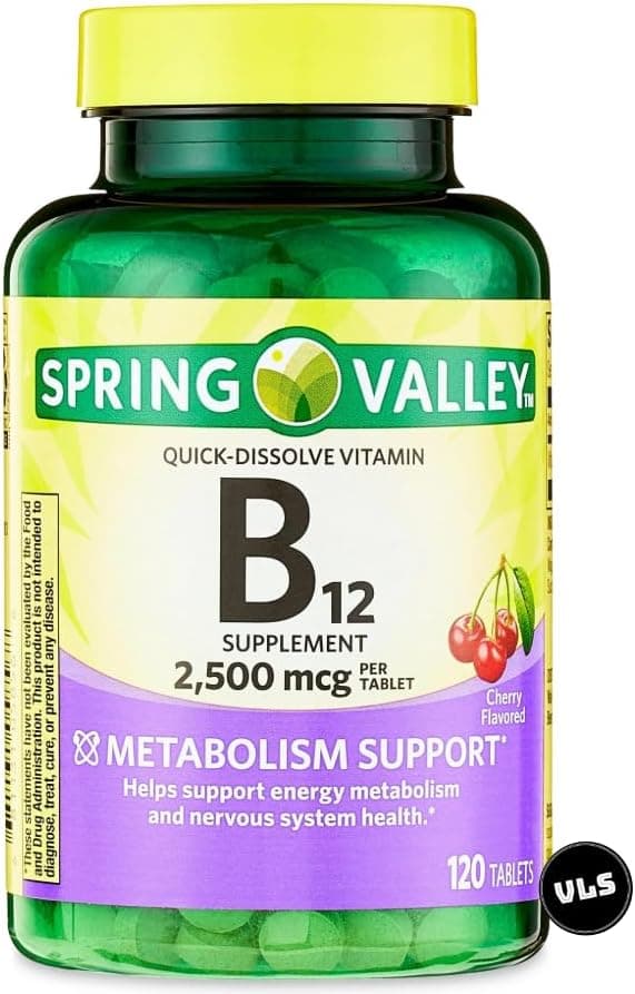 Spring Valley Vitamin B12 Quick-Dissolve Tablets Dietary…