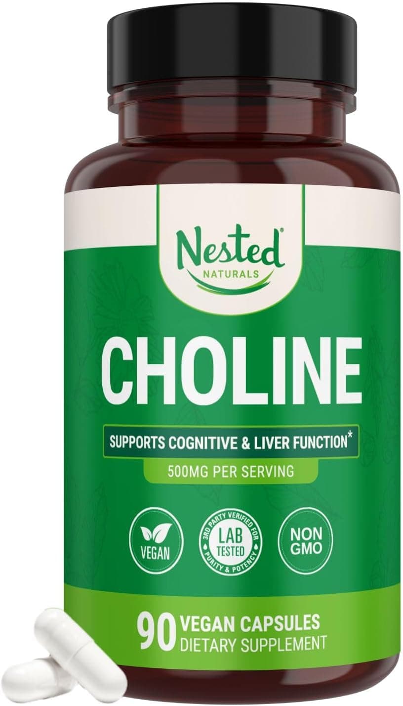Nested Naturals Choline Bitartrate 500mg Per Serving - High…