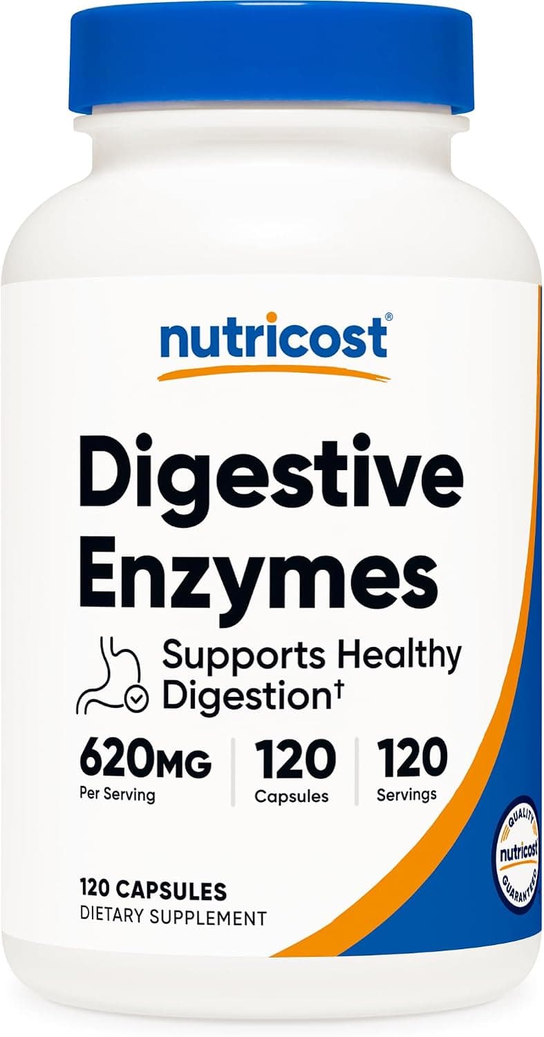 Nutricost Digestive Enzymes (620mg) 120 Capsules | Complete…