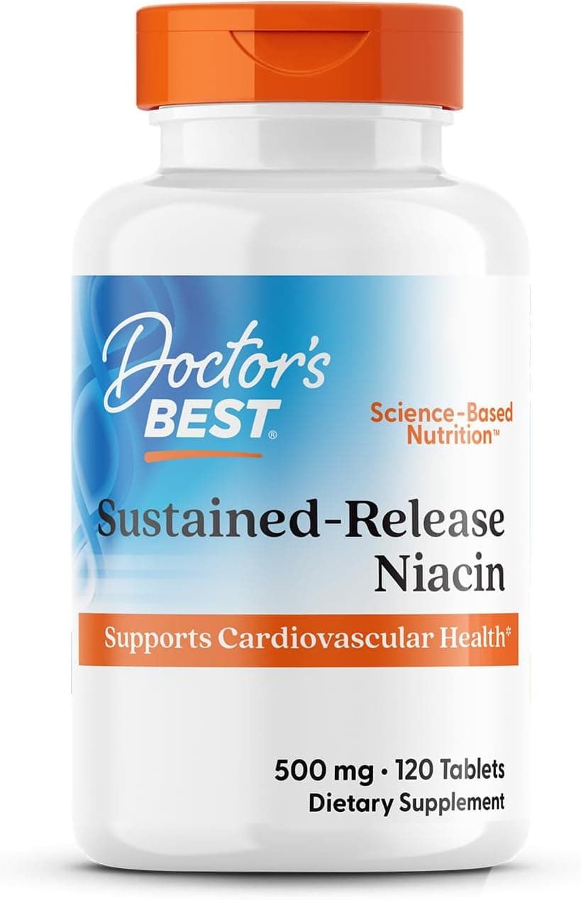 Doctor's Best Niacin 500 mg Extended Release Supplement…