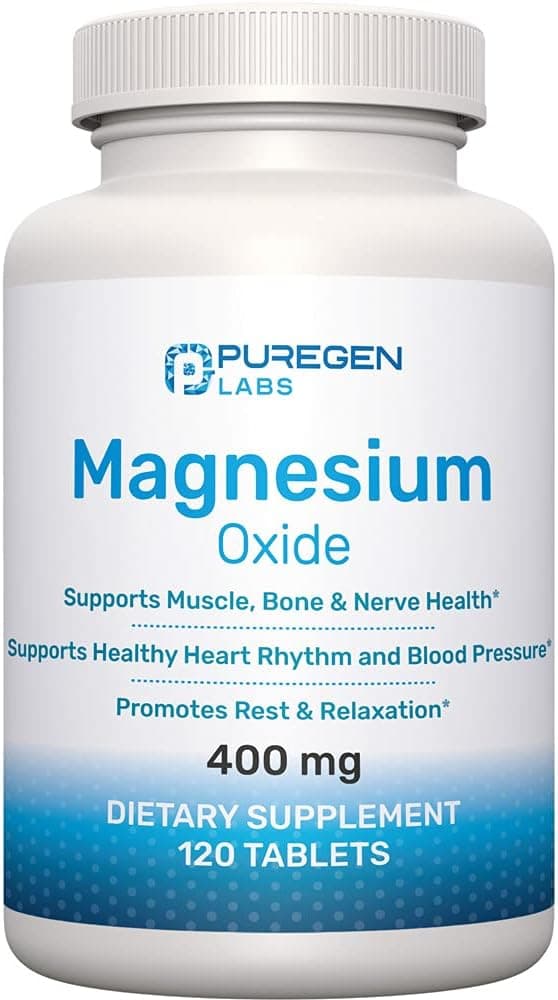 Magnesium 400mg [High Potency] Supplement – Magnesium Oxide…