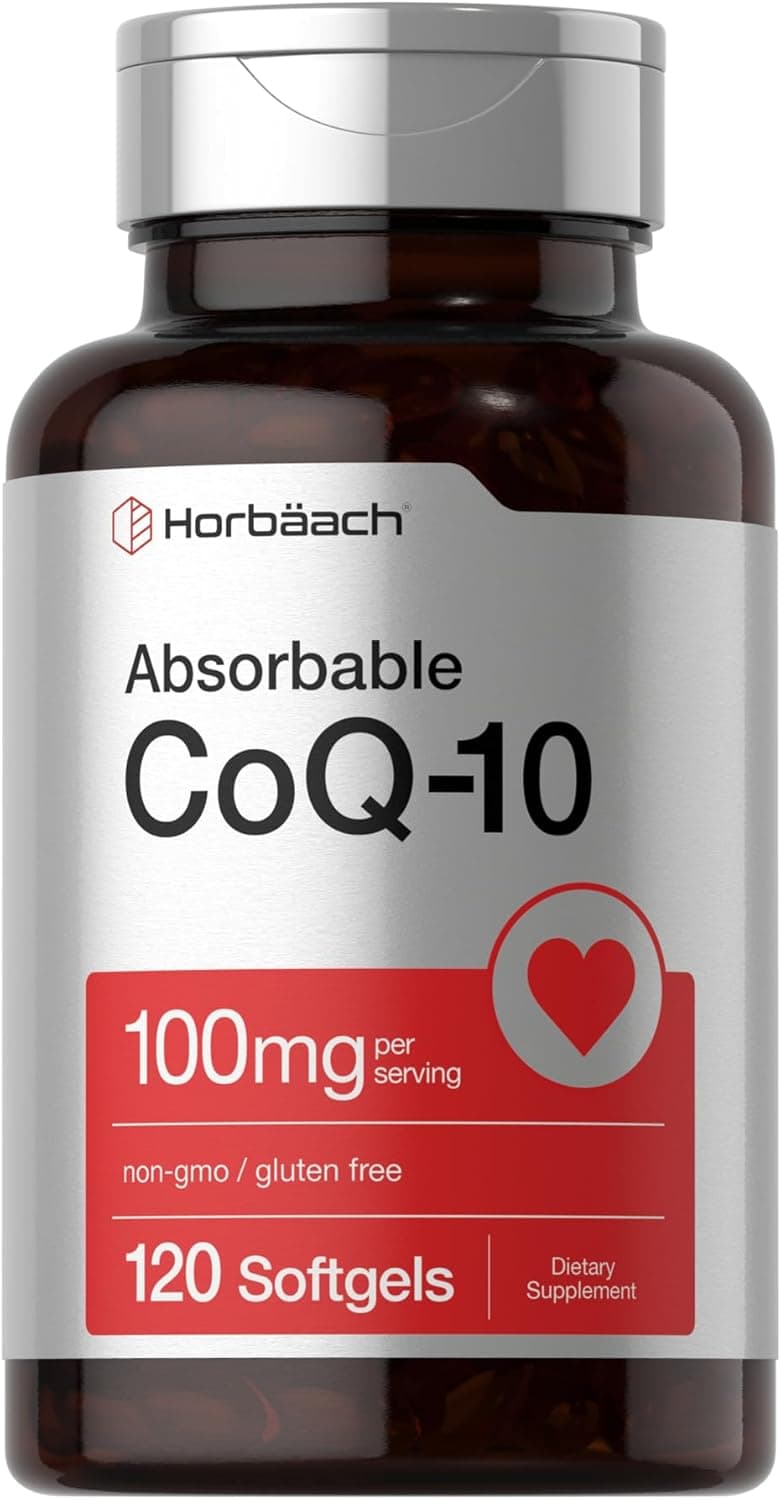 Horbäach CoQ10 100mg Softgels | 120 Count | Non-GMO and Gluten…