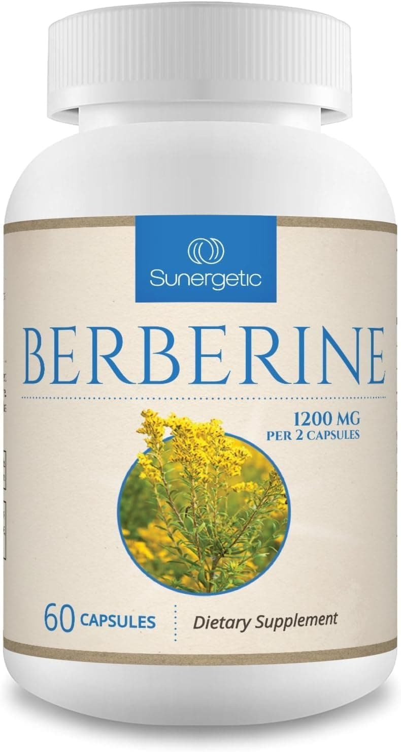 Sunergetic Premium Berberine Supplement - 1200mg Per Serving…