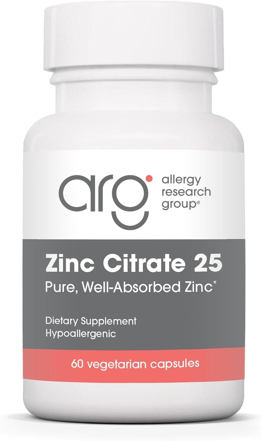 Allergy Research Group Zinc Citrate - Delivers 25 mg Zinc…