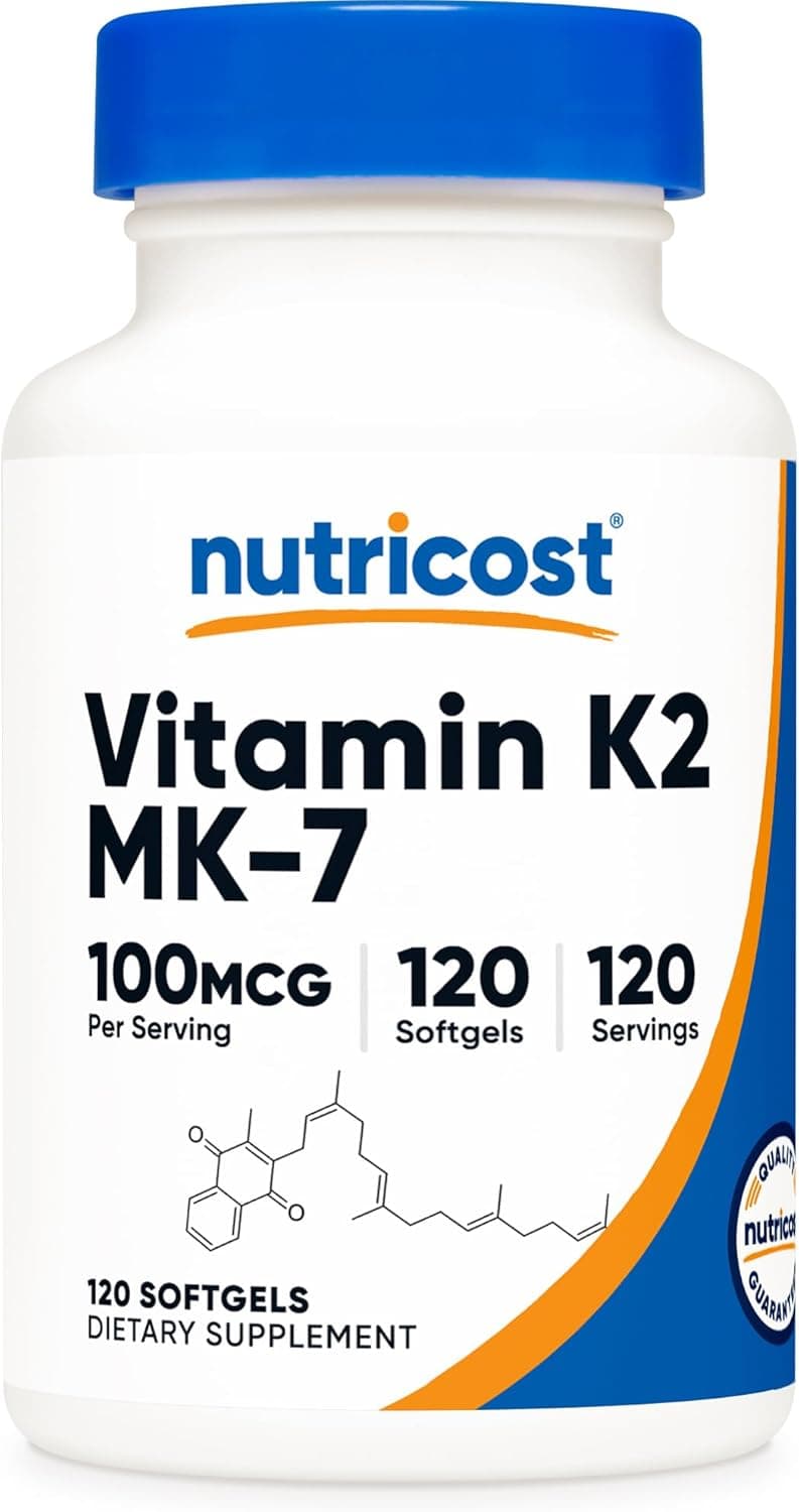Nutricost Vitamin K2 MK-7 Supplement (100 mcg) 120 Softgels…