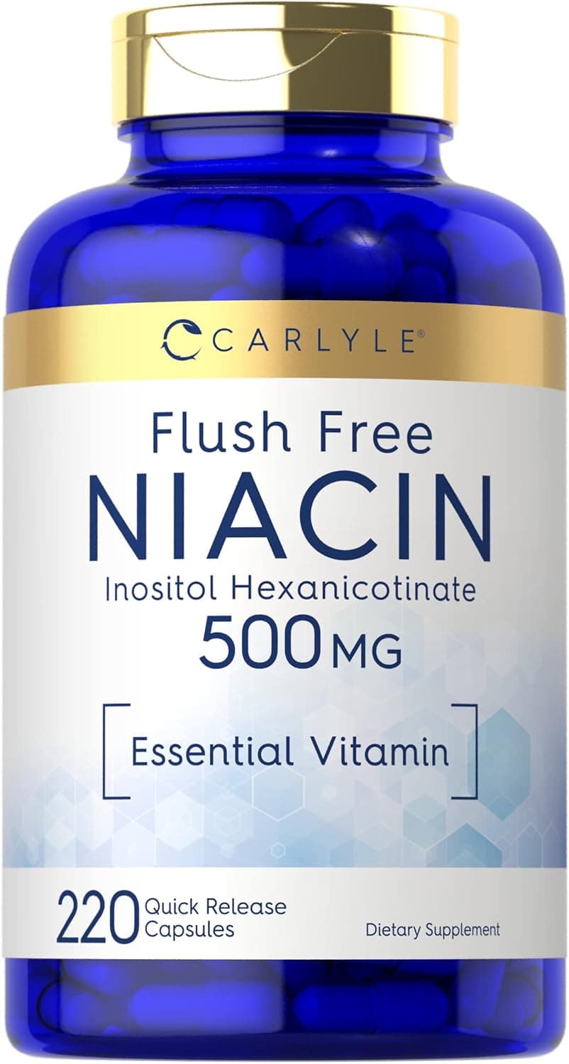 Carlyle Niacin Flush Free 500mg | 220 Capsules | Non-GMO…