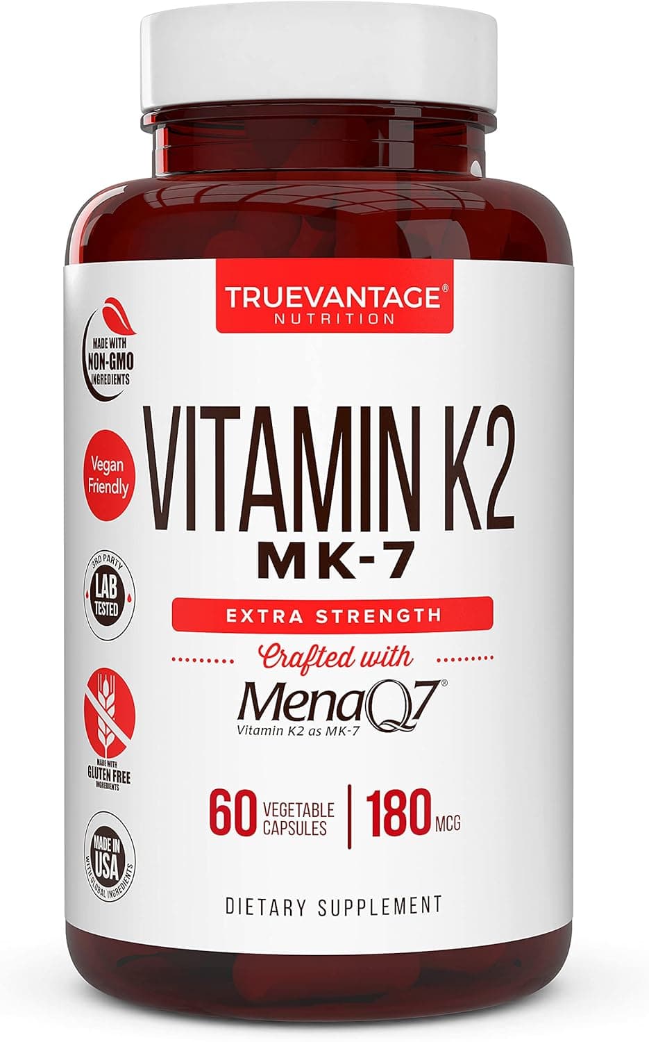 Vitamin k2 MK-7 Supplement 180mcg -Vitamin K2 Supports Bone…