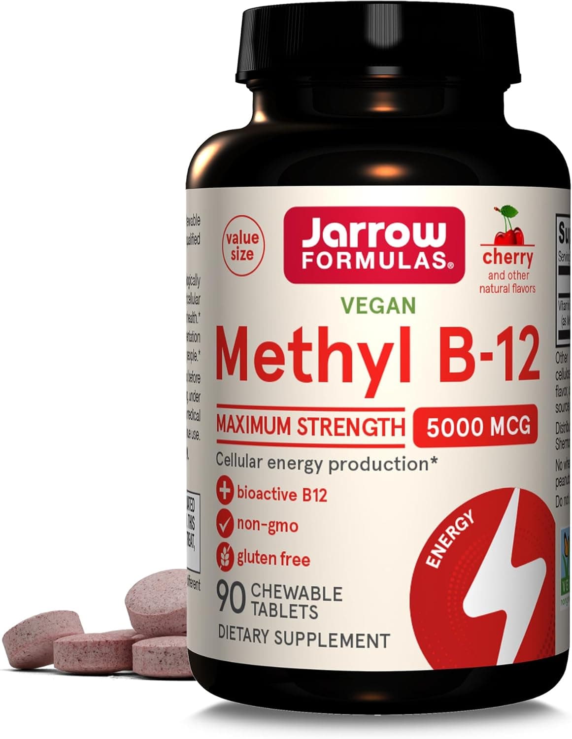 Jarrow Formulas Vitamin B12 5000 mcg - Maximum Strength…