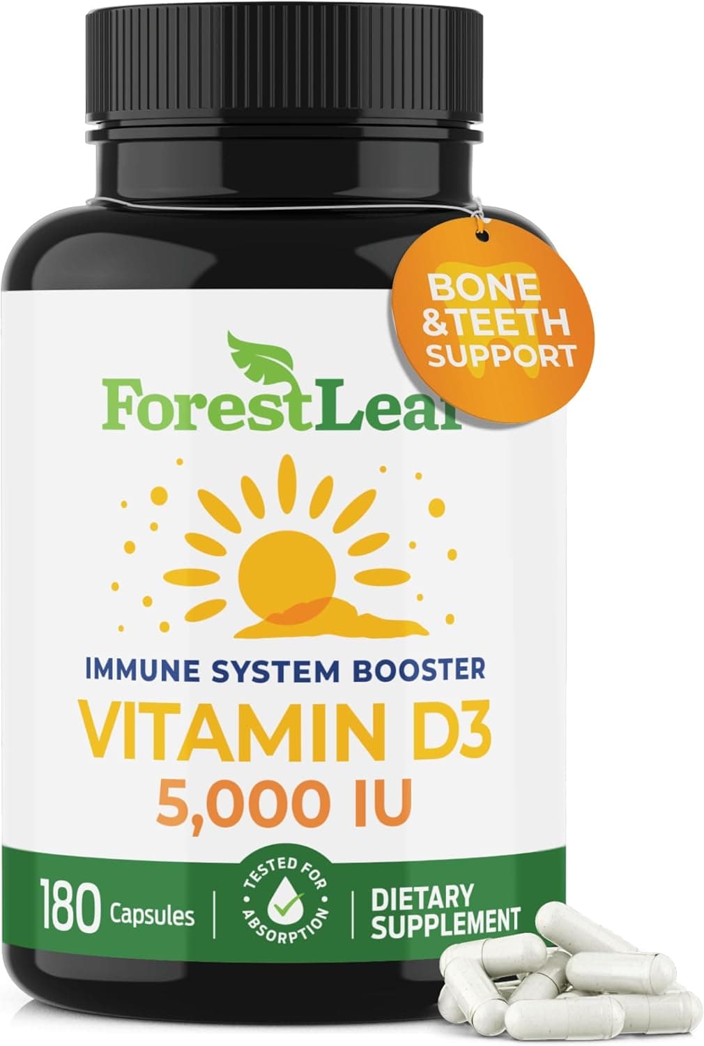 ForestLeaf Vitamin D3 5000 IU | VIT D - VIT D3 Vitamin D…