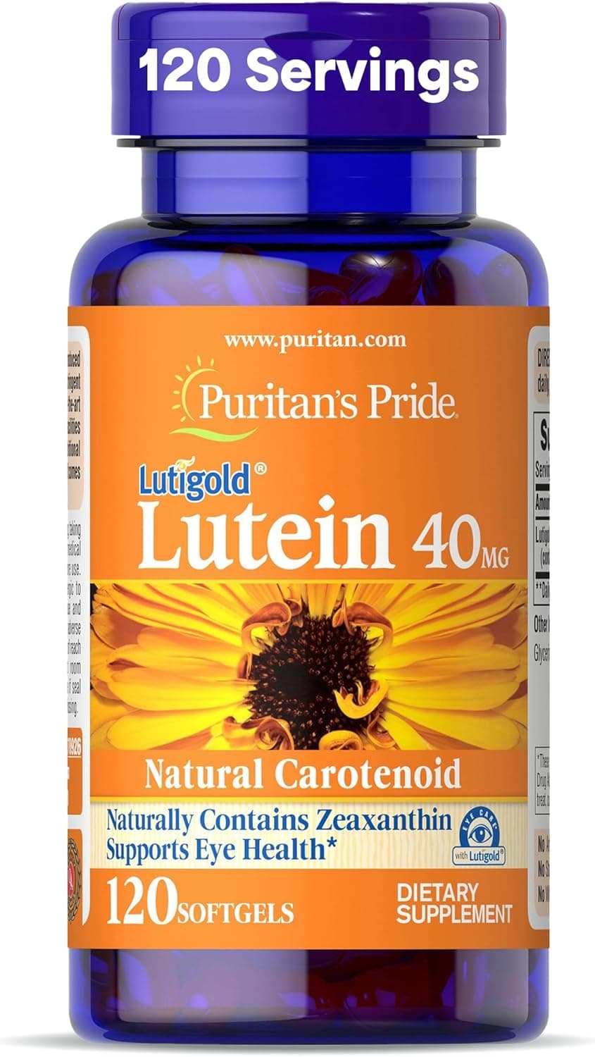Puritan's Pride Premium Lutigold™ Lutein Carotenoid 40mg…