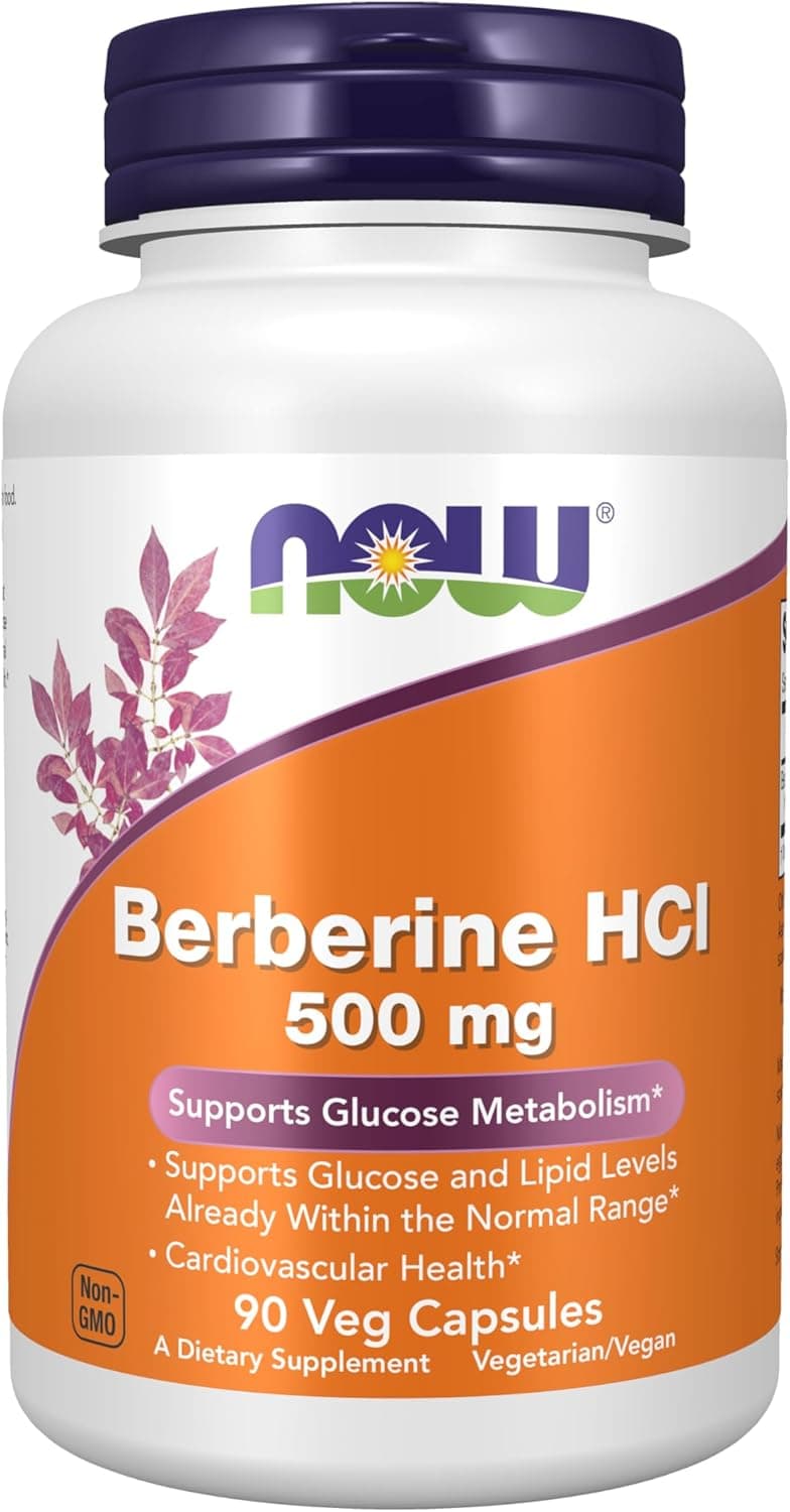 Now Supplements, Berberine HCL 500 mg, Supports Glucose…