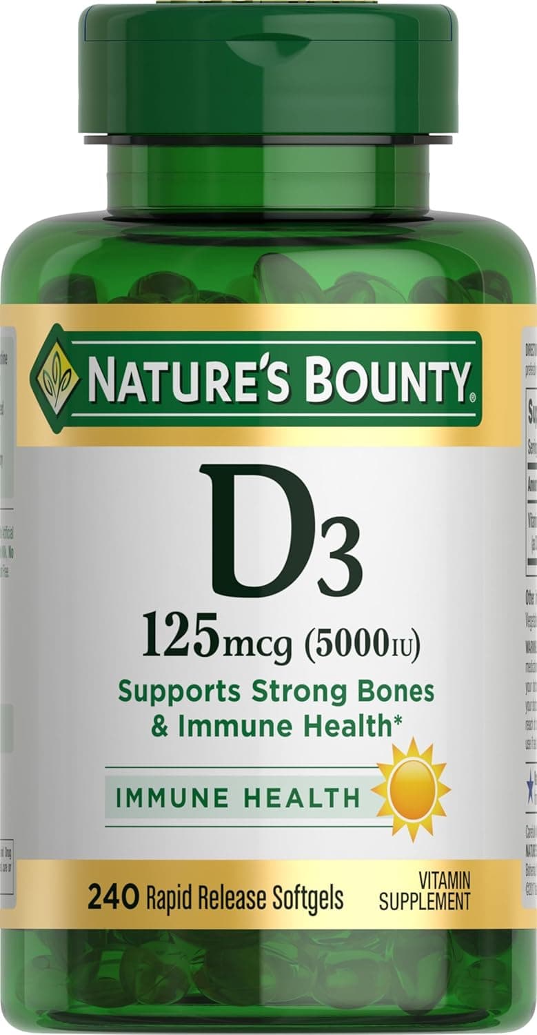 Nature's Bounty Vitamin D3 5000 IU Softgels