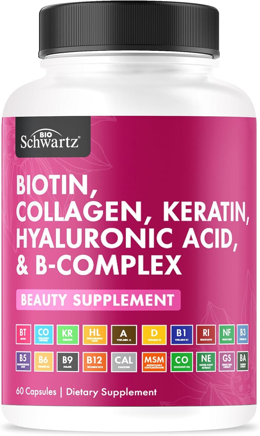 BioSchwartz Biotin Collagen Keratin Supplement - Hair Vitamins…