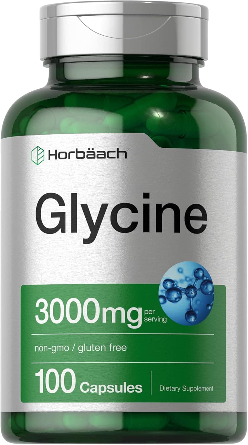 Horbäach Glycine 3000mg Supplement | 100 Powder Capsules…