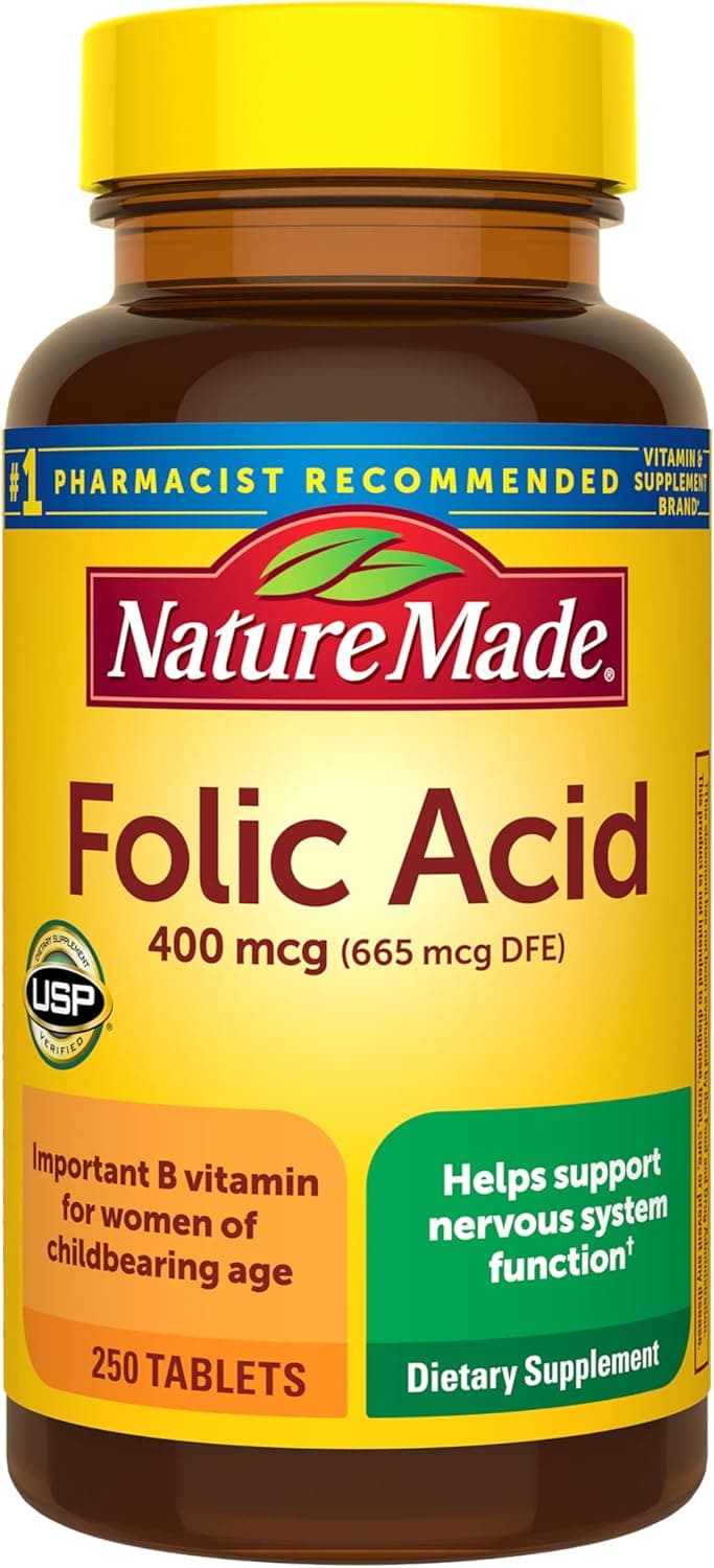 Nature Made Folic Acid 400 mcg (665 mcg DFE) Dietary…
