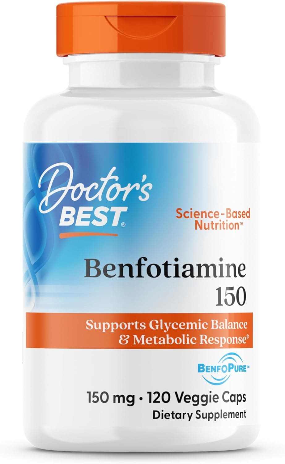 Doctor's Best Benfotiamine 150mg Supplement - Bioavailable…