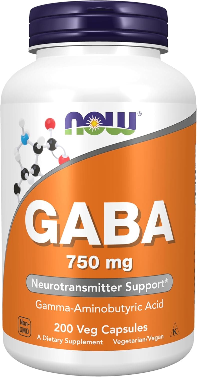 NOW Foods Supplements, GABA (Gamma-Aminobutyric Acid) 750mg…