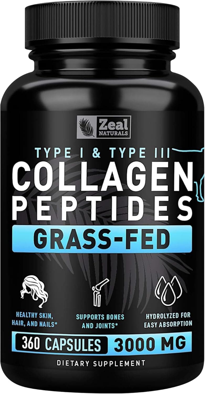 Collagen Peptides Capsules 360 Count - Grass Fed Bovine…