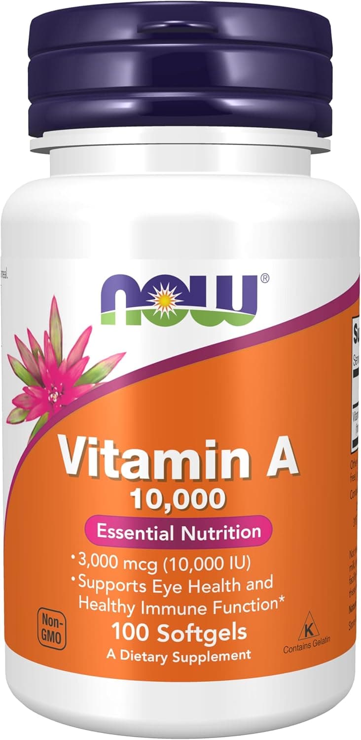 NOW Supplements, Vitamin A 10,000 IU, Eye Health*, Essential…