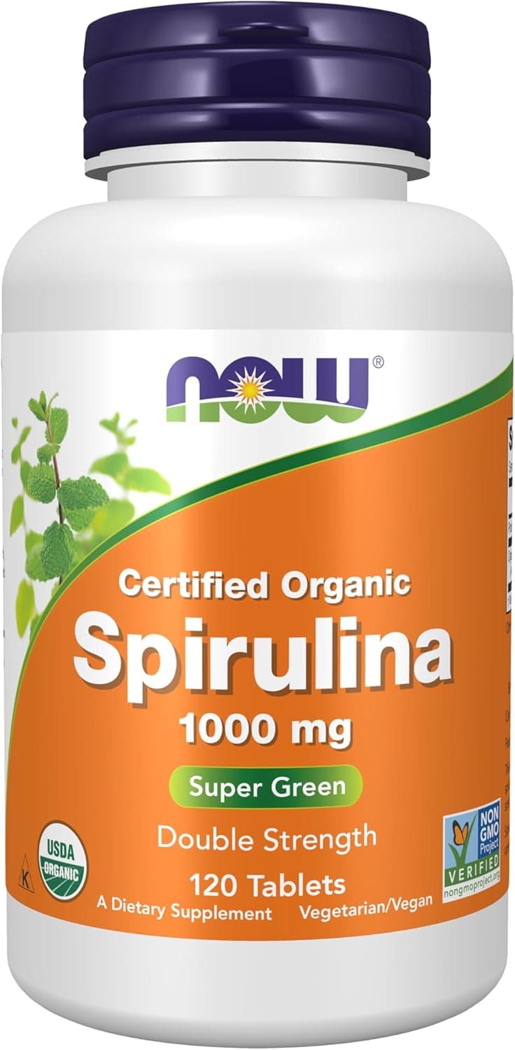 NOW Foods Supplements, Certified Organic, Spirulina 1000 mg…