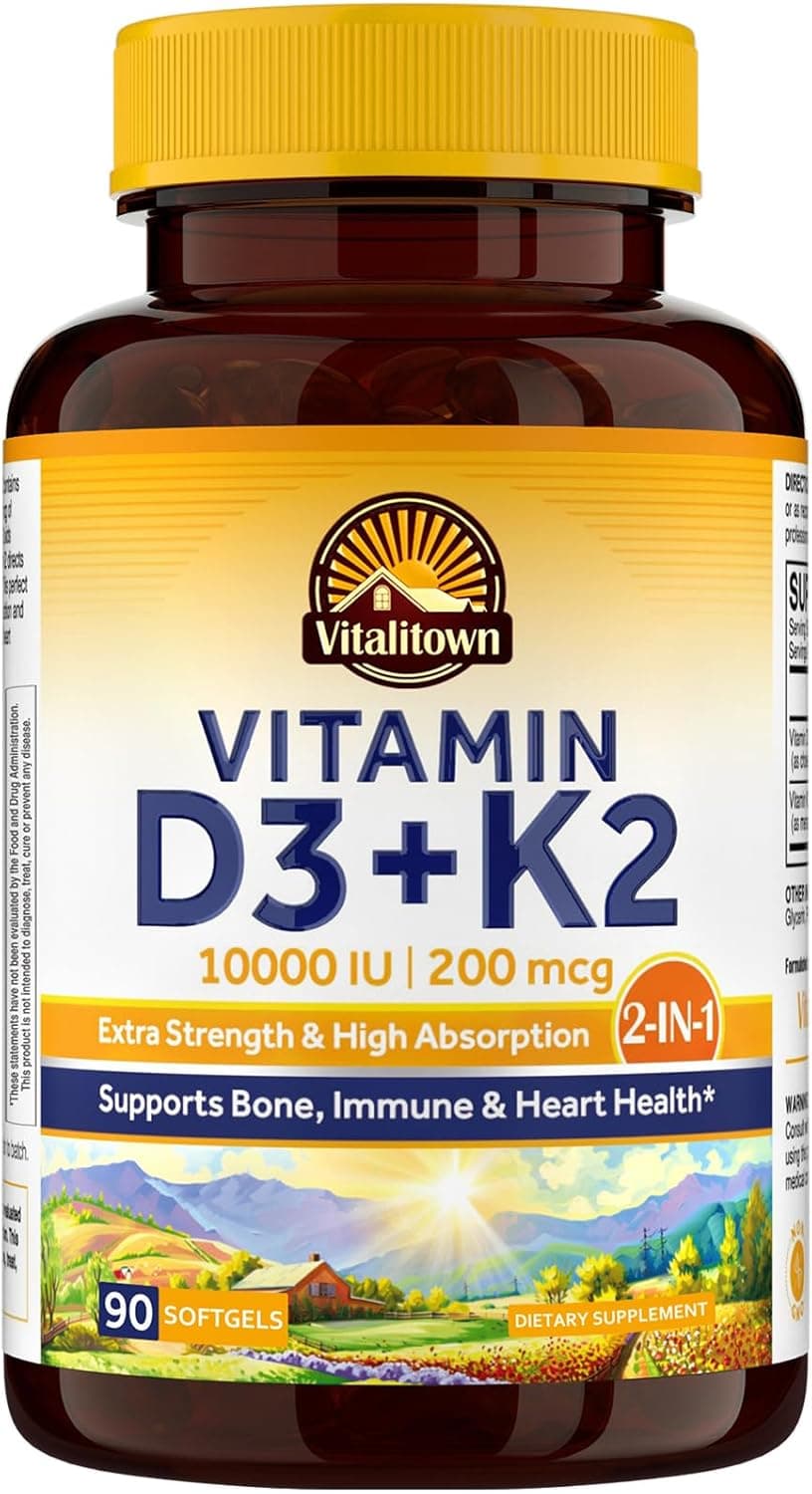 Vitalitown Vitamin D3 K2 Supplement