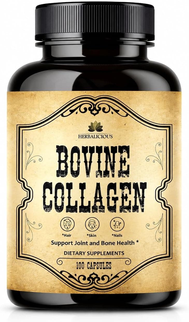 HERBALICIOUS Bovine Collagen Supplements for Men and Women…