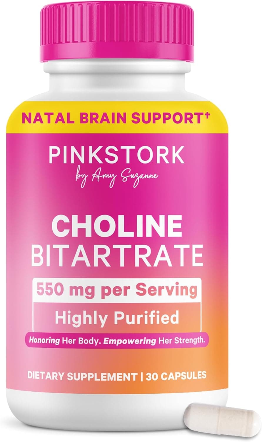 Pink Stork Choline - 550 mg Choline Bitartrate…