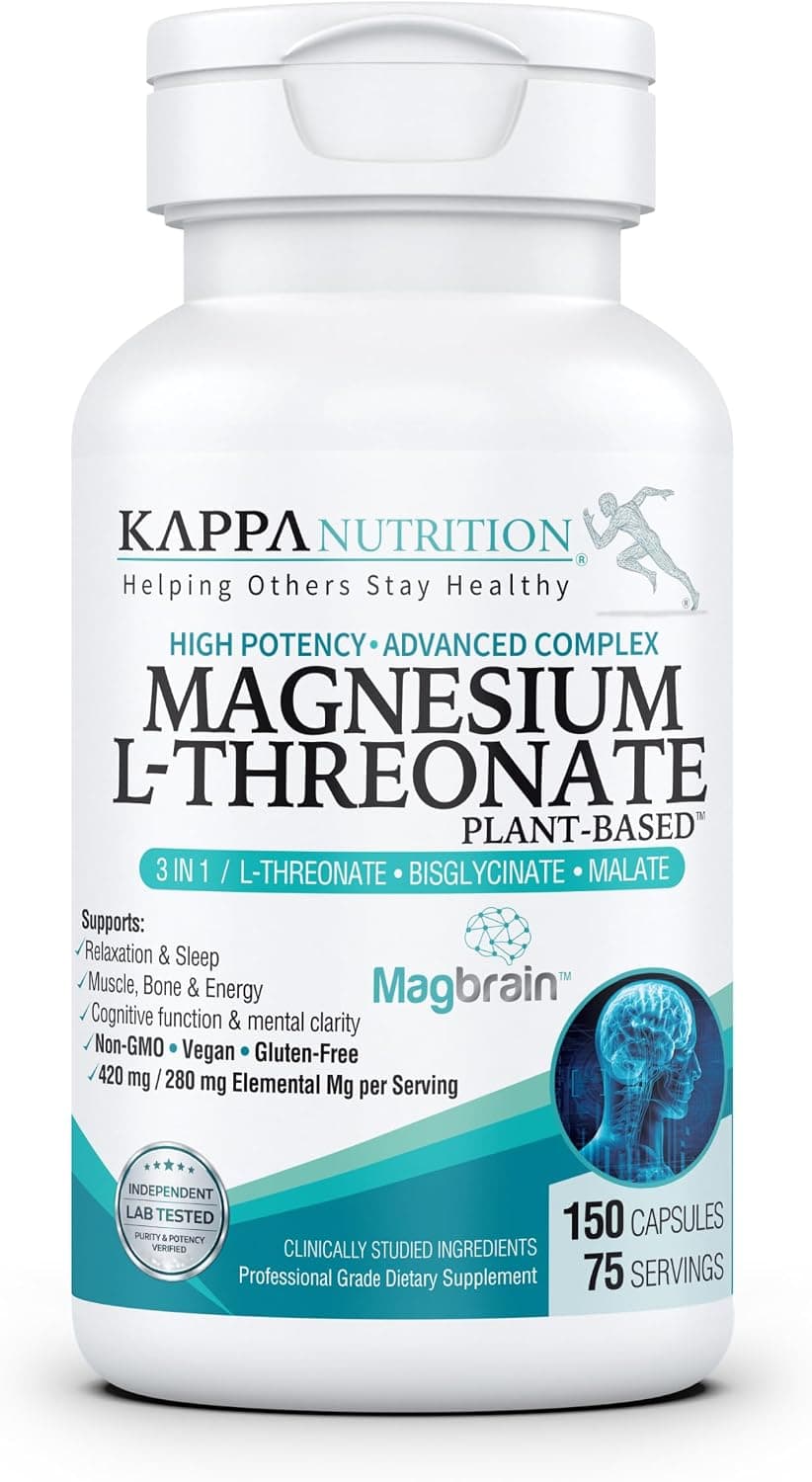 Magnesium L-Threonate Plant-Based 3 in 1 Powered by Magbrain®…