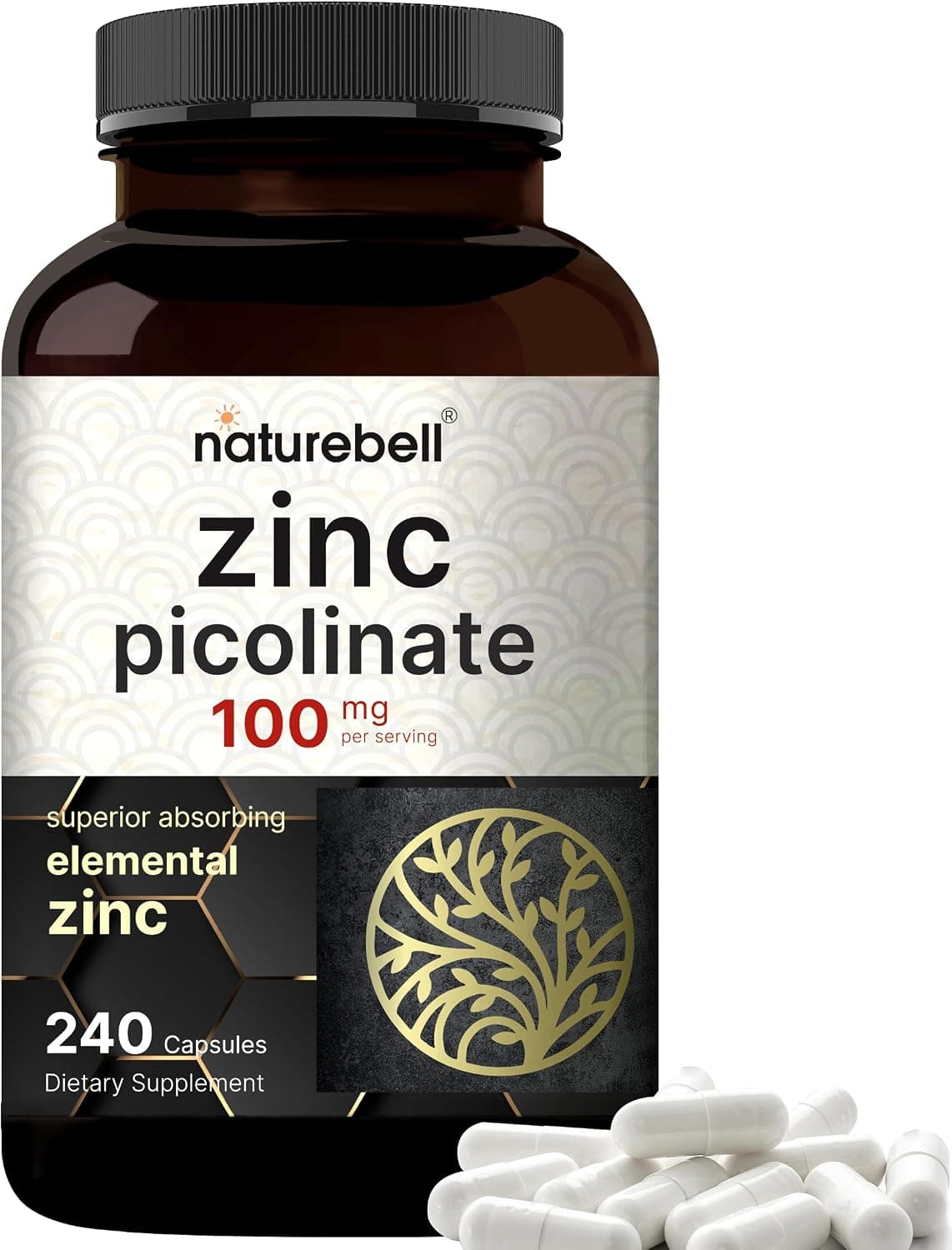 High Potency Zinc Picolinate 100mg - 240 Capsules