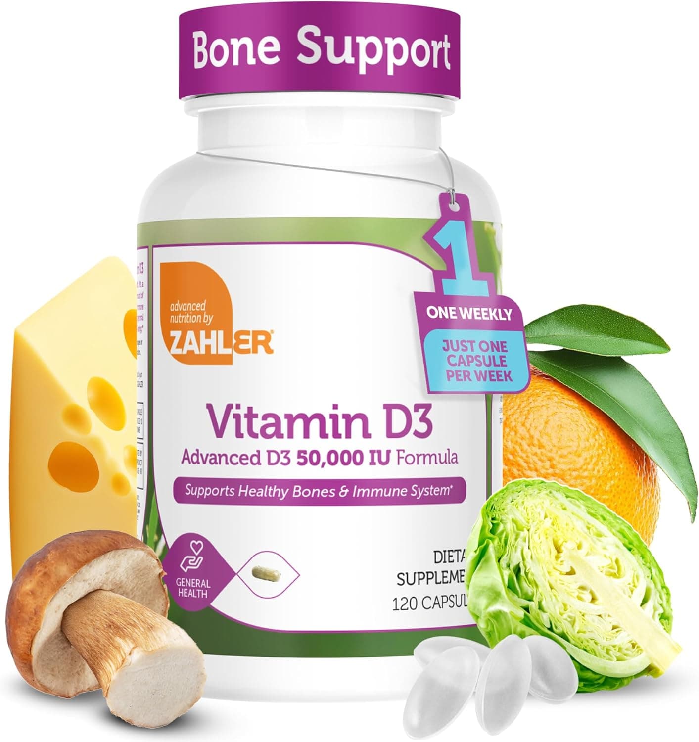 Zahler - Advanced Vitamin D3 50000 IU capsules (120 Count)…