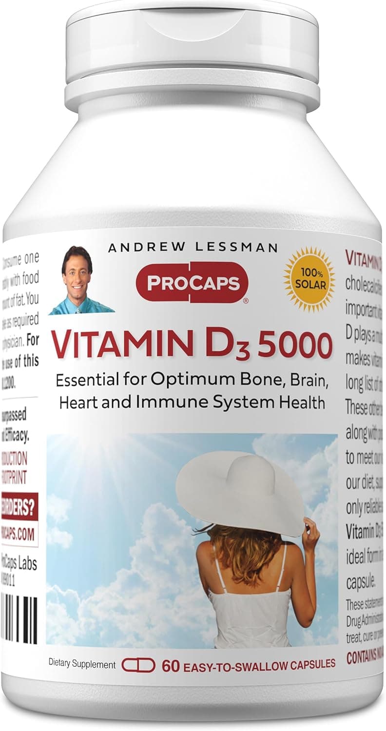 ANDREW LESSMAN Vitamin D3 5000 IU 60 Capsules - High Potency