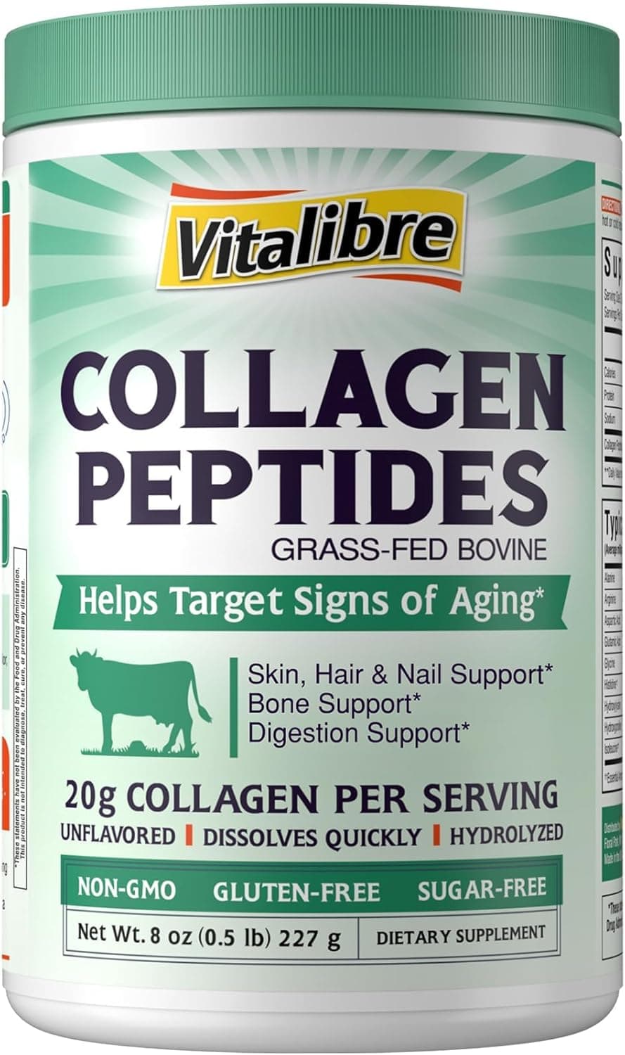 Vitalibre Bovine Collagen Peptides Powder for Women and Men