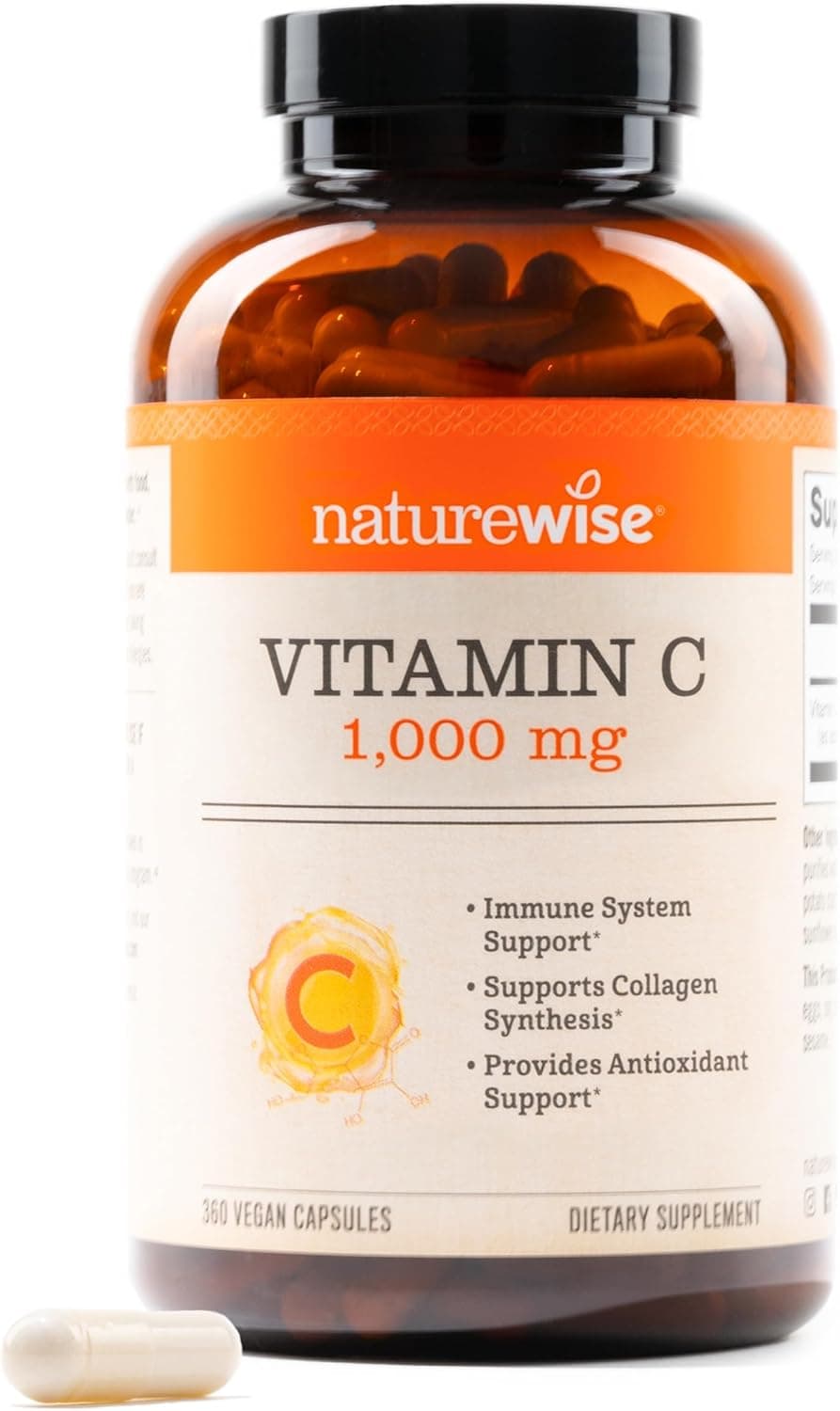 NatureWise Vitamin C 1000mg Capsules - Extra Strength Vegan…