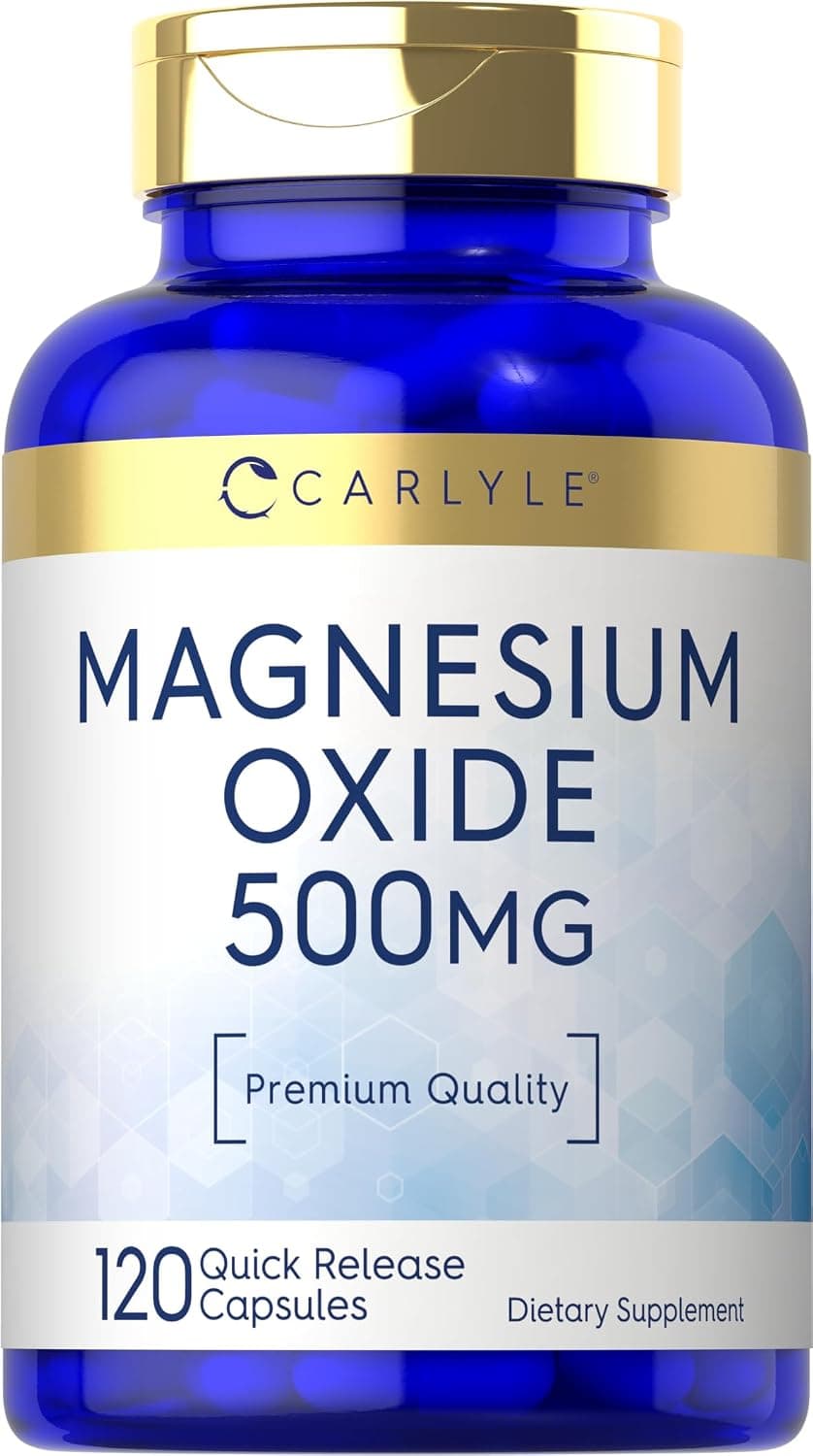 Carlyle Magnesium Oxide 500mg | 120 Capsules | Premium Quality…