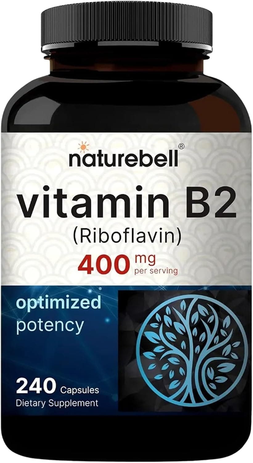 NatureBell Vitamin B2 (Riboflavin) 400mg - 240 Capsules…