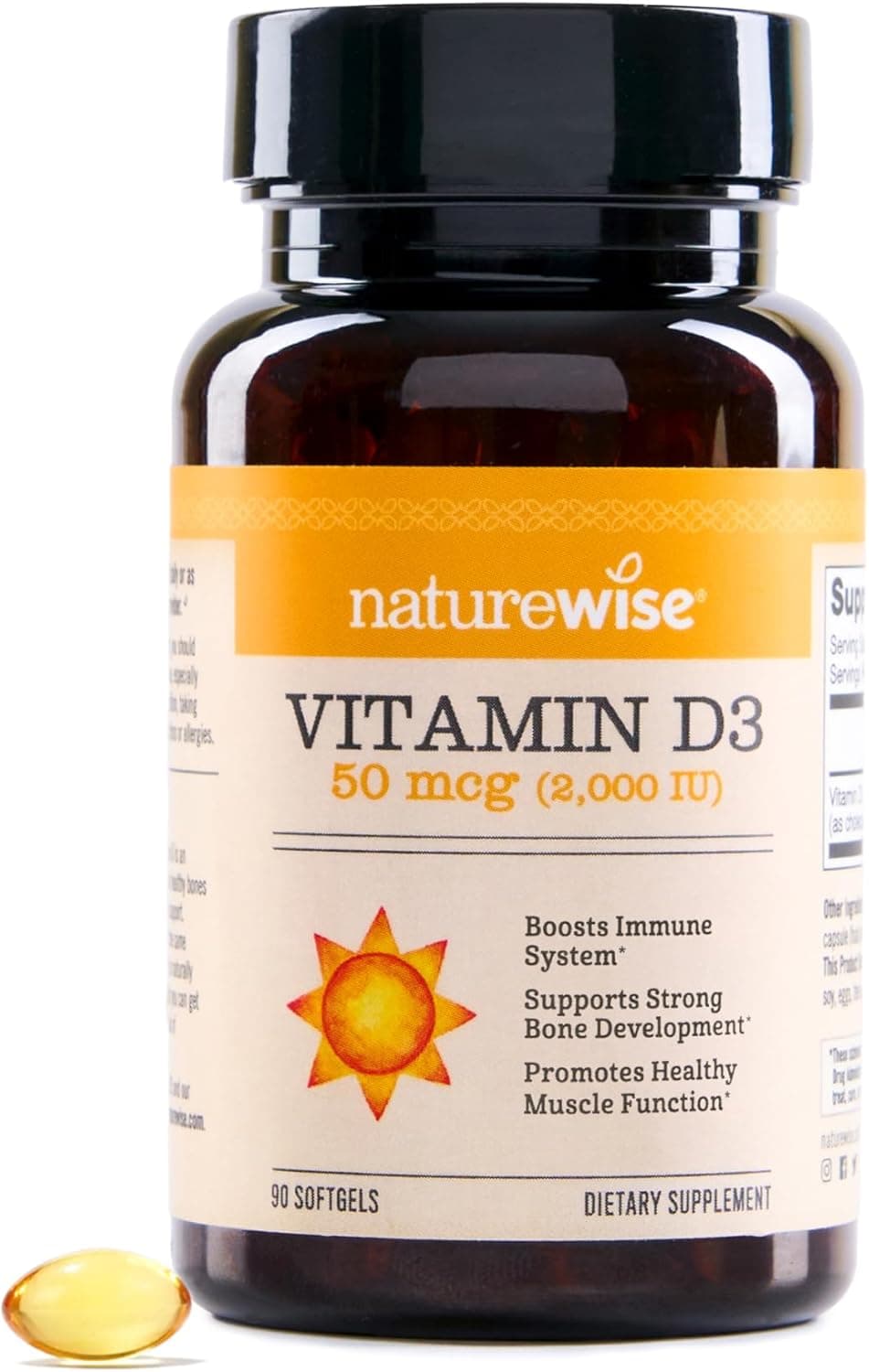 NatureWise Vitamin D3 2000iu (50 mcg) 90-Day Supply for Immune…