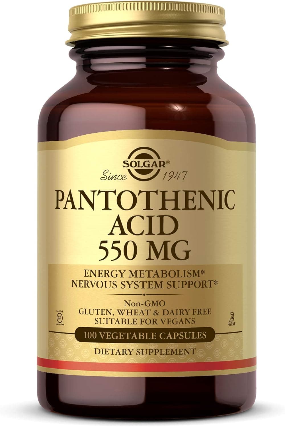 Solgar Pantothenic Acid 550 mg Vegetable Capsules Vitamin B5…