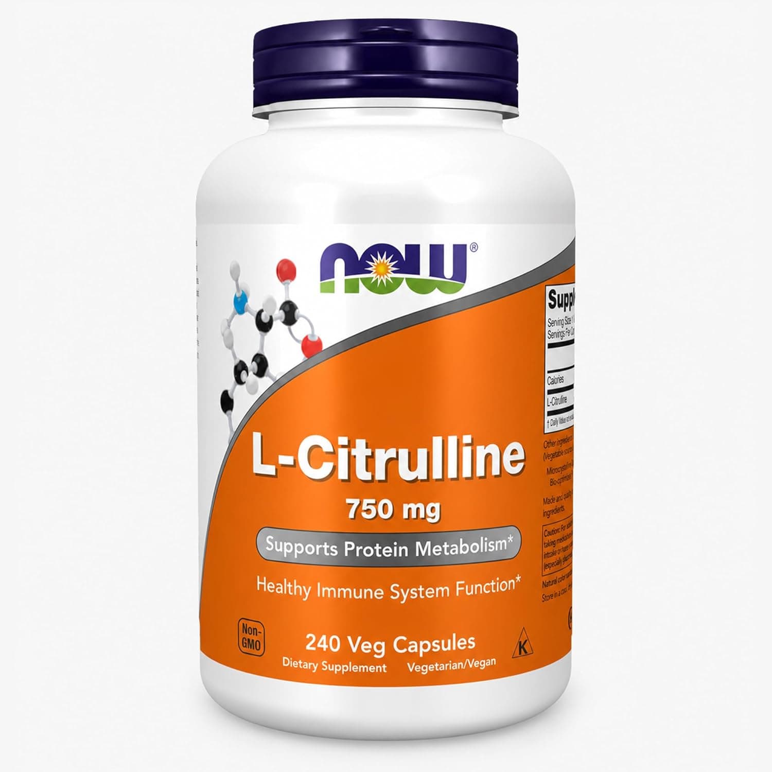 NOW Foods Supplements, L-Citrulline 750 mg, Supports Protein…