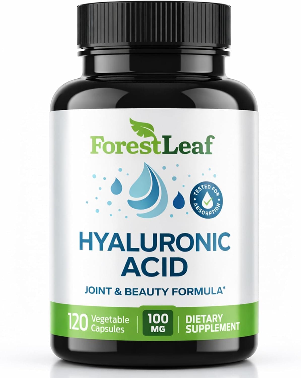 ForestLeaf Hyaluronic Acid Supplements 100mg + 50mg VIT C