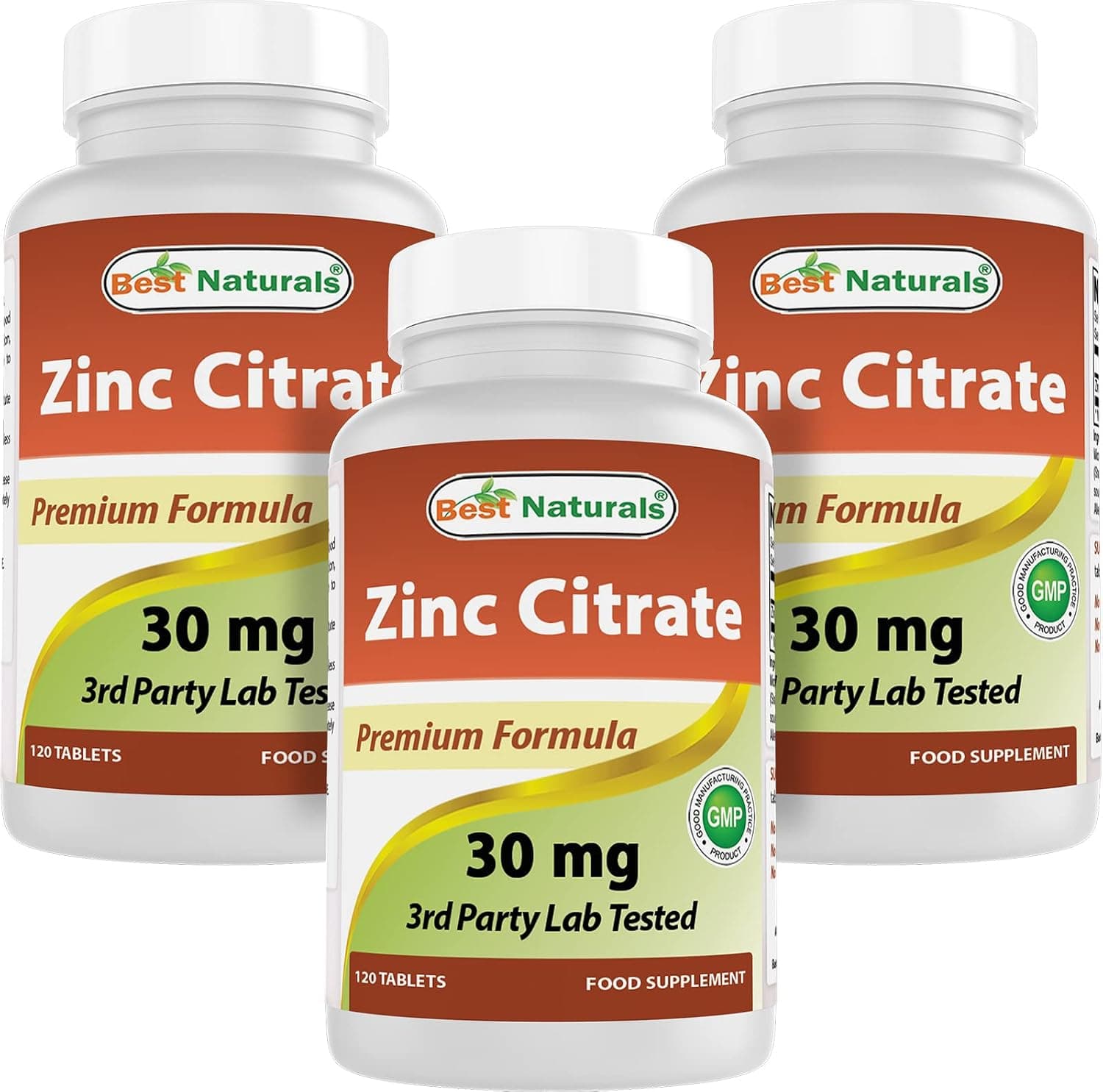 Best Naturals Zinc 30mg Supplements (as Zinc Citrate) - zinc…