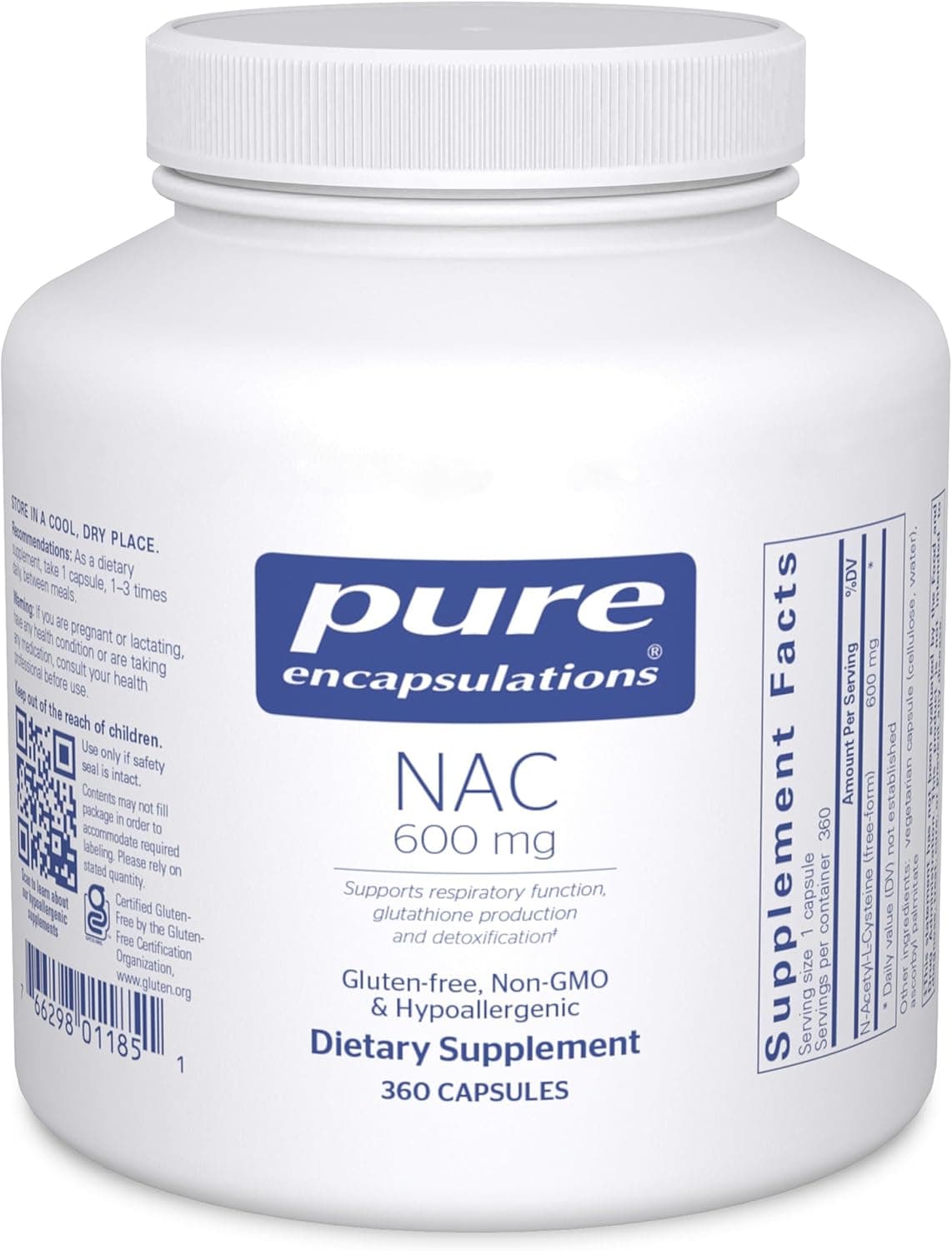 Pure Encapsulations NAC 600 mg - N-Acetyl Cysteine NAC…