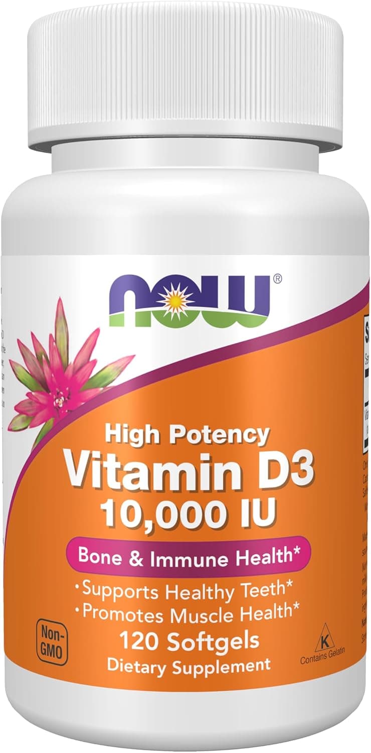NOW Foods Supplements, Vitamin D-3 10,000 IU, Highest Potency…