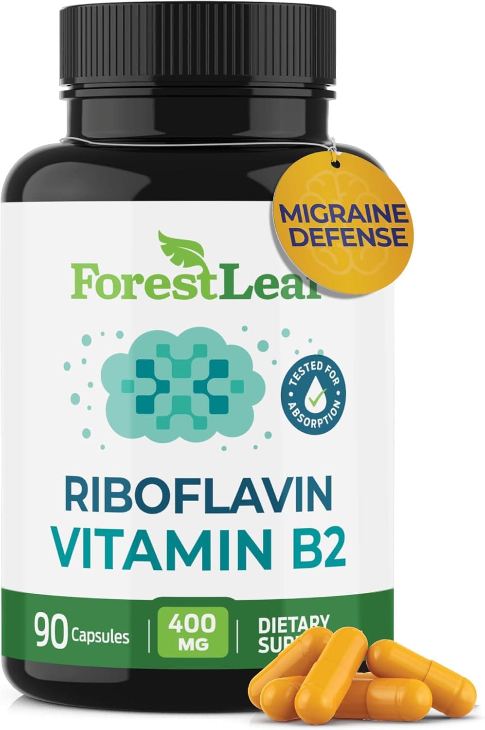 ForestLeaf Vitamin B2 Riboflavin 400mg - Energy