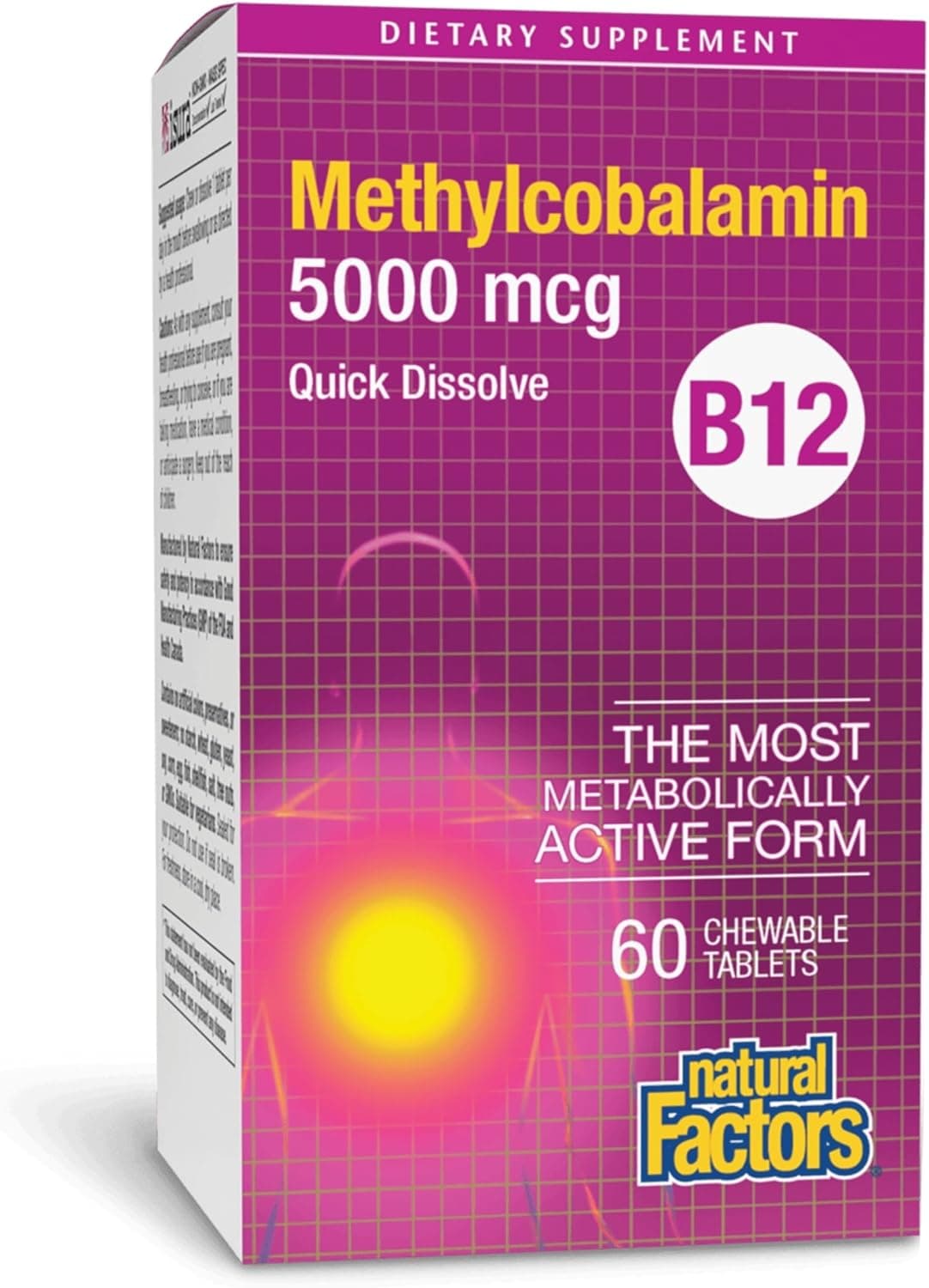 Natural Factors, Vitamin B12 Methylcobalamin 5000 mcg…