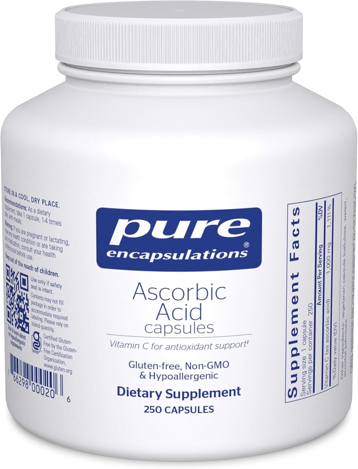 Pure Encapsulations Ascorbic Acid Capsules - 1
