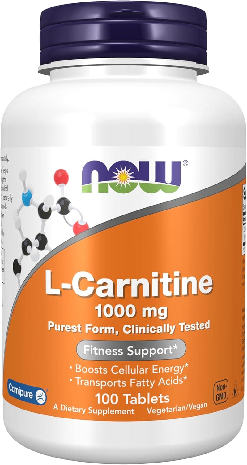 NOW Foods Supplements, L-Carnitine 1,000 mg, Purest Form…